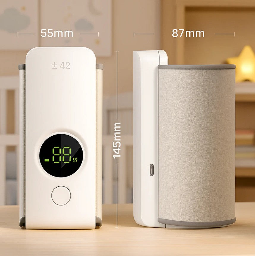 CALENTADOR PORTÁTIL PARA MAMADERAS DE 6.8 CM DE DIAMETRO CON 6 NIVELES DE TEMPERATURA.