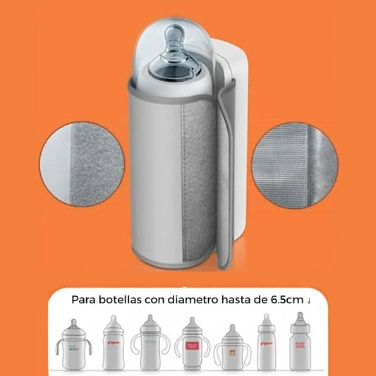 CALENTADOR PORTÁTIL PARA MAMADERAS DE 6.8 CM DE DIAMETRO CON 6 NIVELES DE TEMPERATURA.